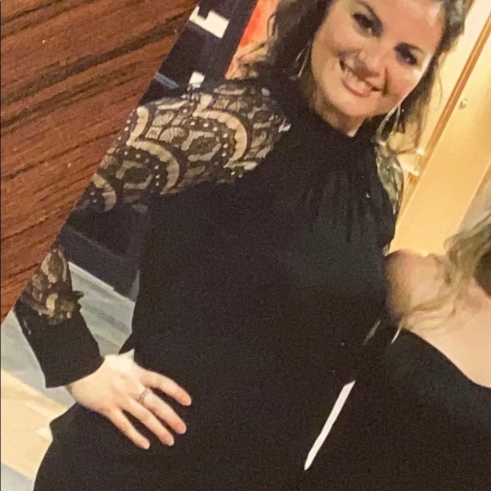 Black lace top